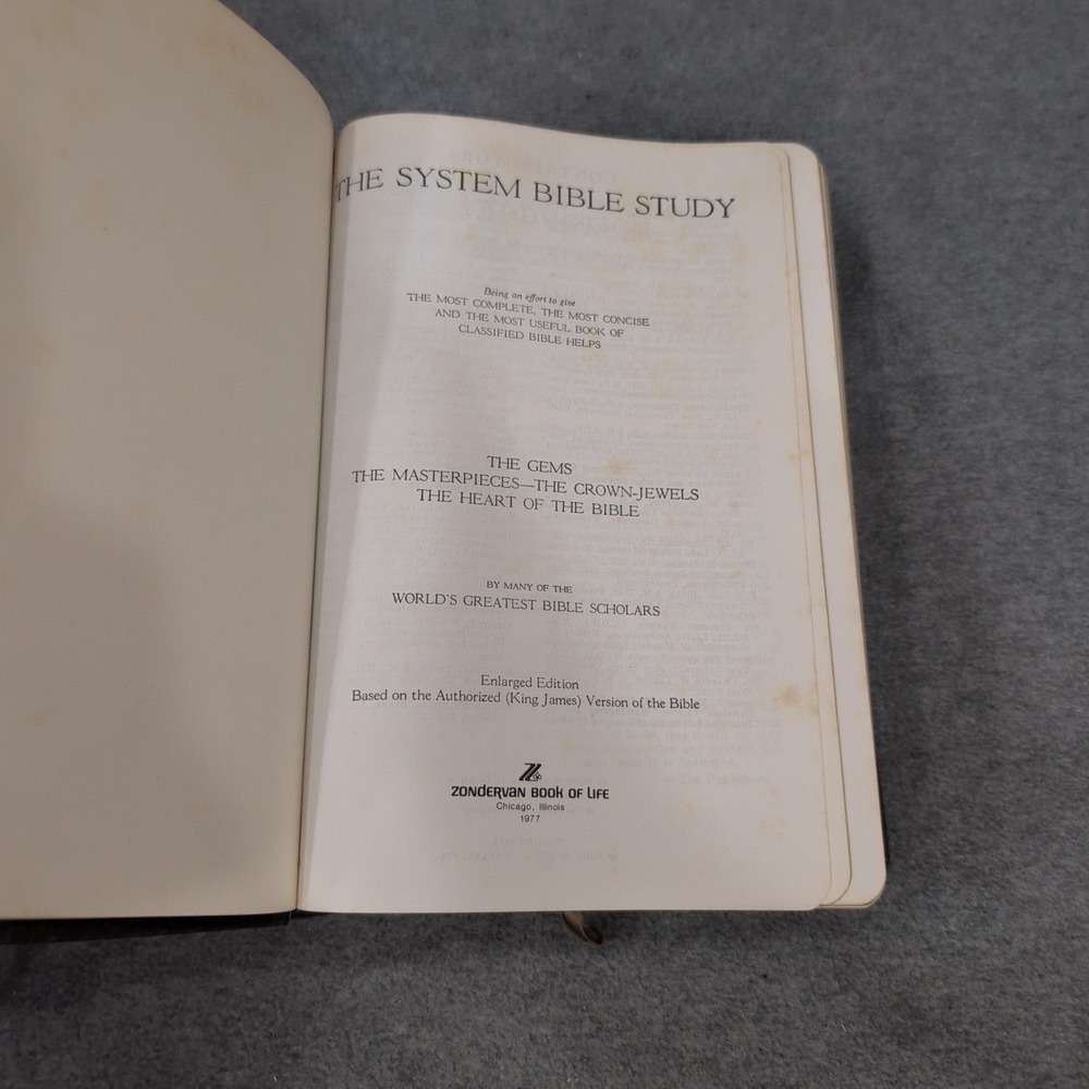 Vintage 1977 The System Bible Study The Book of Life Zondervan Enlarged Edition - Picture 3 of 3